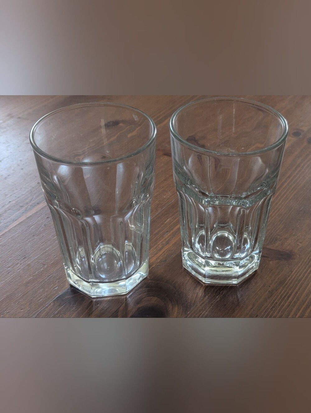 Vintage LIBBEY DURATUFF Clear Glass Tumbler 4.75" Tall. Set Of 2: #23 And #36